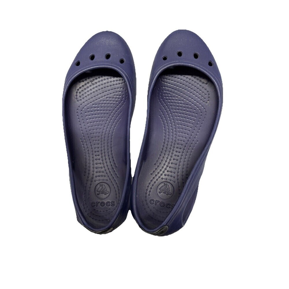 Crocs Kadee Slingback Slip On Ballet Flats Comfort Shoes Navy Blue Womens Size 7 - Picture 2 of 4